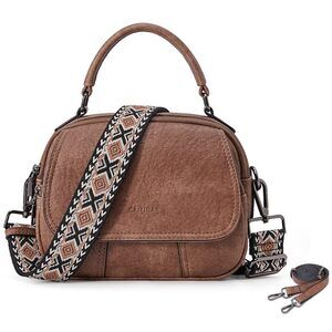 Stylish Compact Crossbody Bags Bag For Trendy Vegan Textured Strap Handbags To
